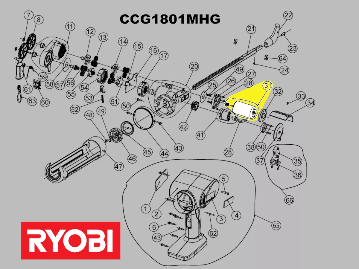 moteur réf. 5131030148 Ryobi
